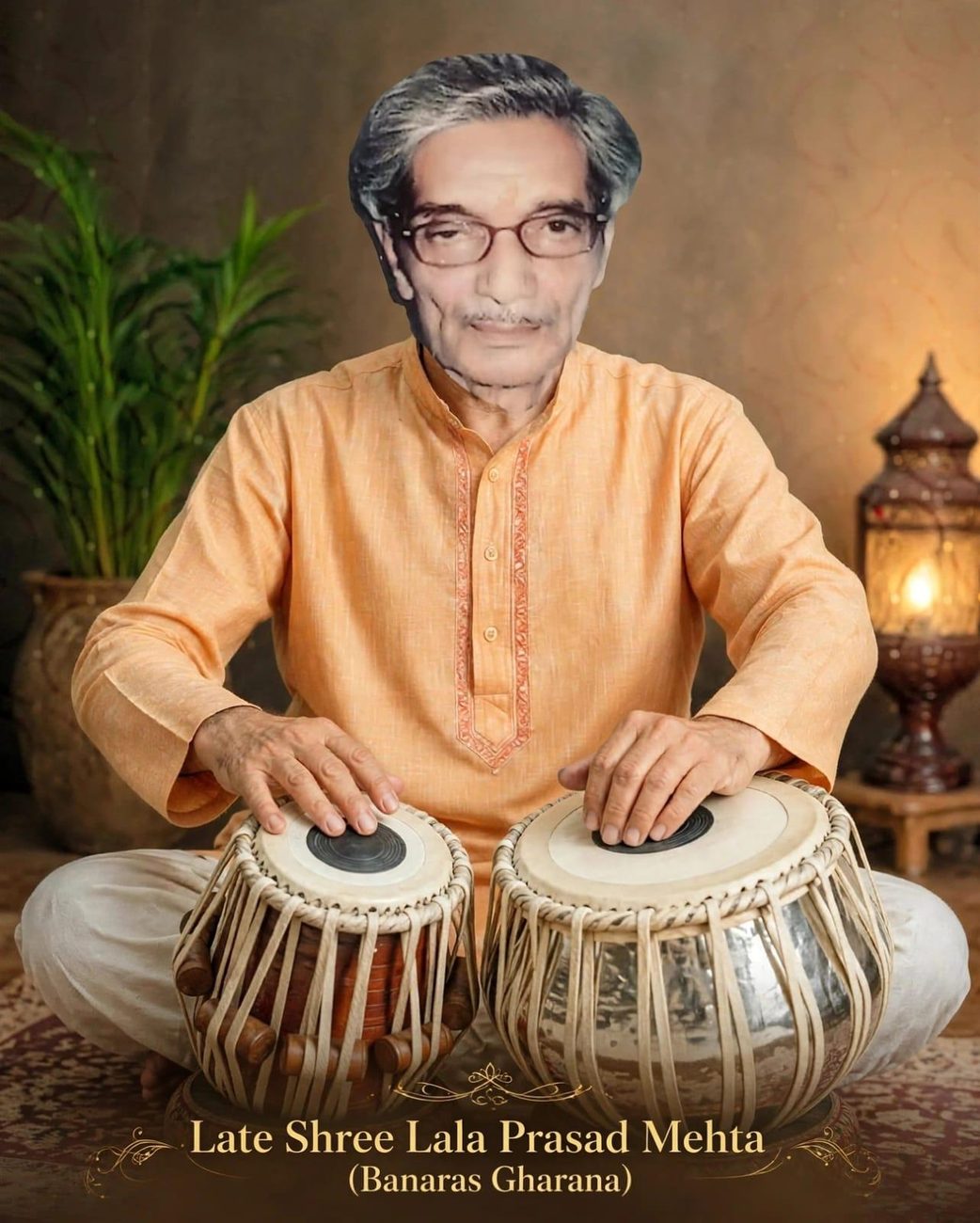 Late Shree Lala Prasad Mehta at the tabla